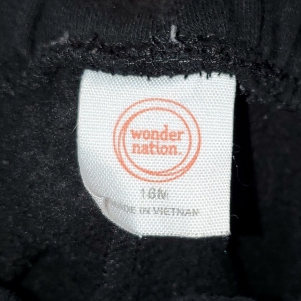 black Wonder Nation baby fleece-lined moto joggers - Picture 2 of 3